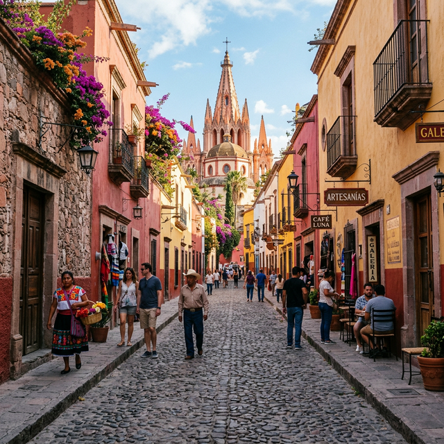 Calle colonial San Miguel de Allende